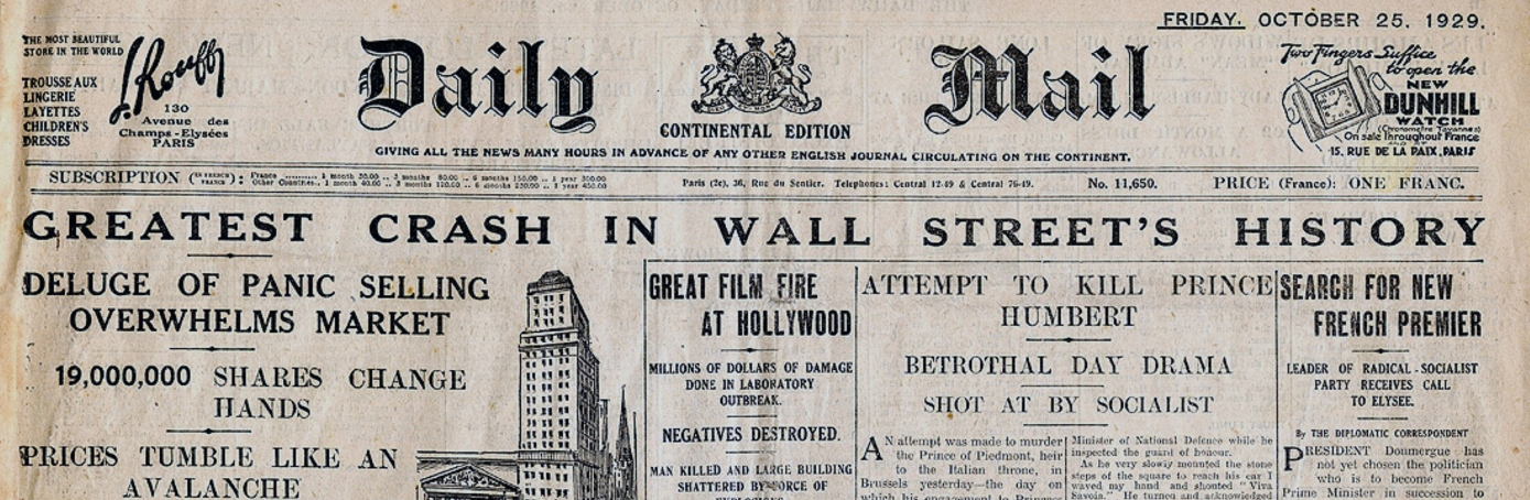 Wall Street crash, 1929